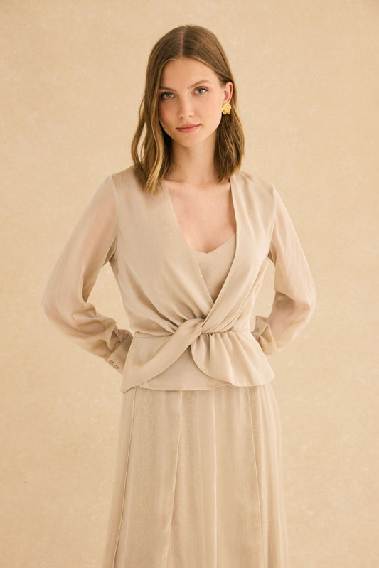Blusa CLAIRE Champagne - BIMANI