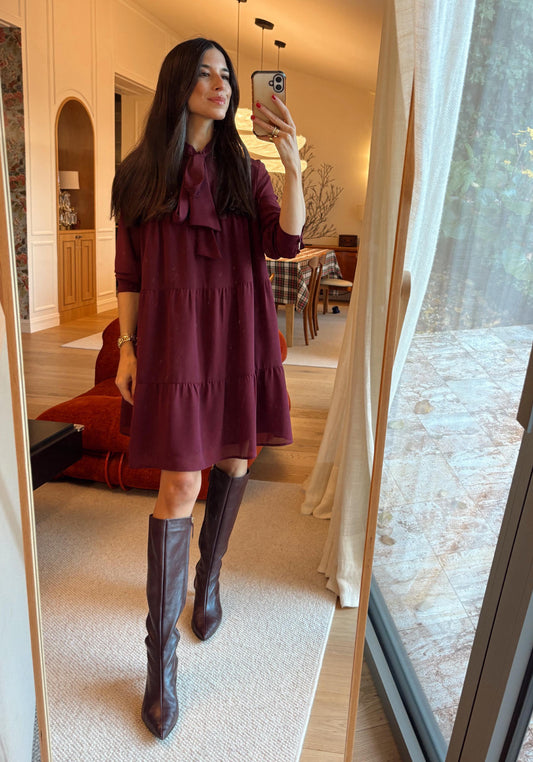 Vestido BOLTON Burdeos Monastrell - BIMANI