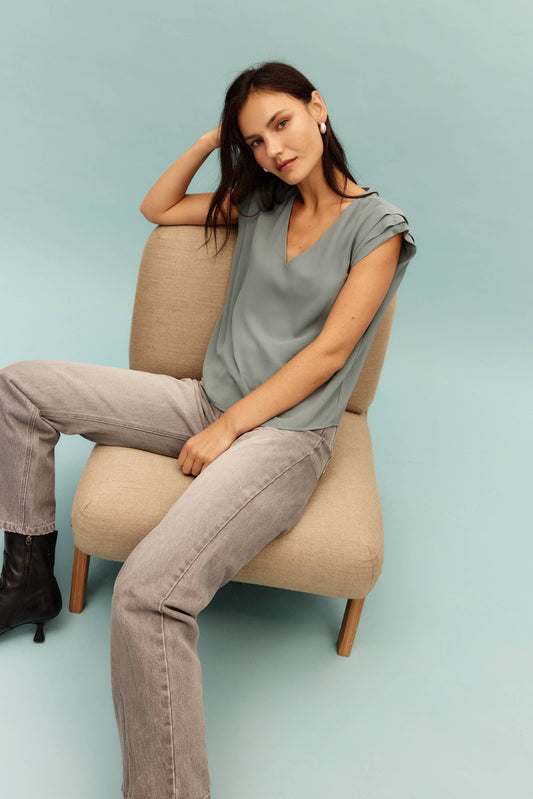 Blusa ANKARA Azul Atlántico - BIMANI