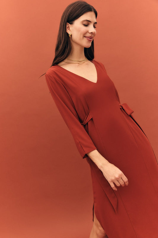 Vestido ABRAZO INVIERNO Teja Mencía - BIMANI