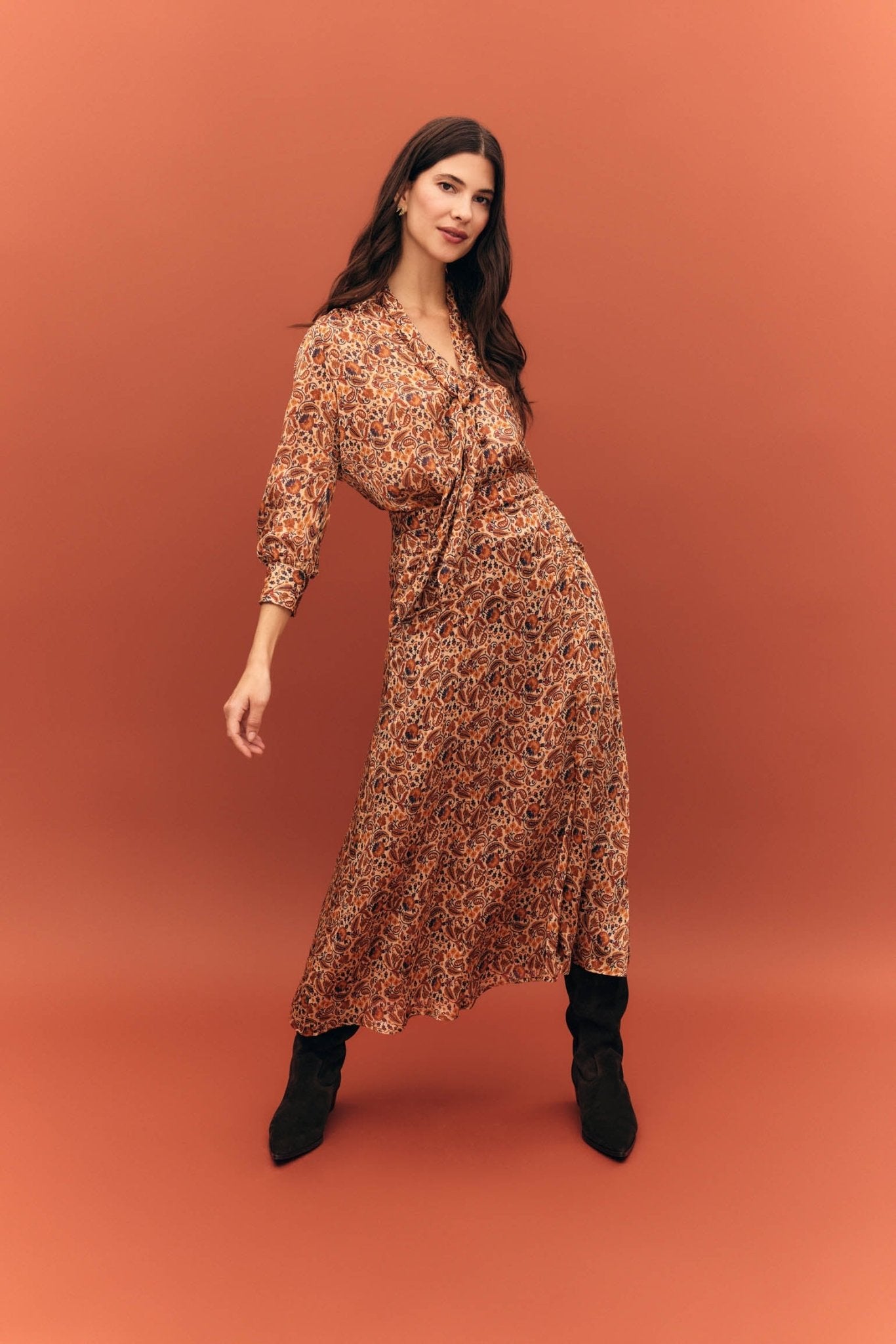 Falda PRISCILA Estampado Teja BIMANI