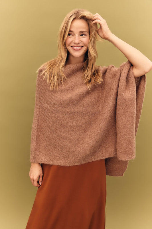 Poncho MOHAIR Caramelo - BIMANI