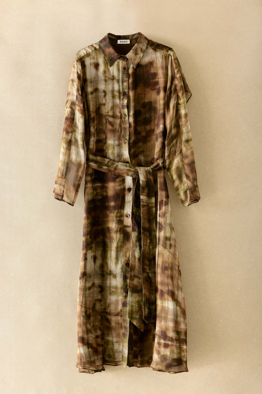 Vestido CAPUCINE Estampado Khaki - BIMANI