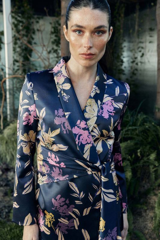 Blazer MIYAKO Print Navy