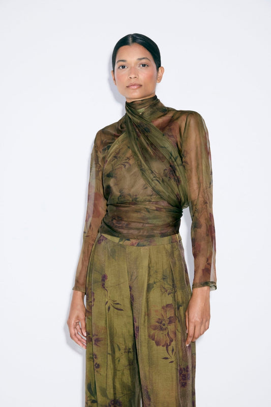 Blusa ADELA Estampado Oliva - BIMANI