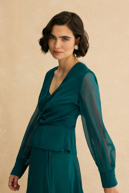 Blusa CLAIRE Verde Hiedra - BIMANI