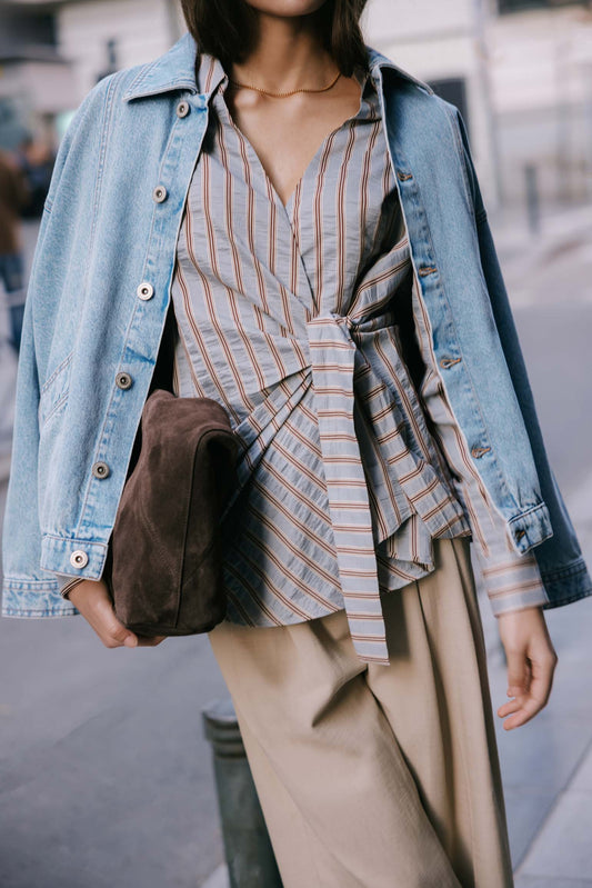 Blusa ESME Rayas Azul - BIMANI