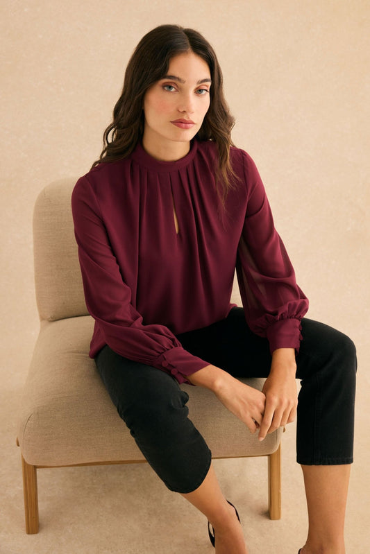 Blusa HALCÓN Burdeos Monastrell - BIMANI