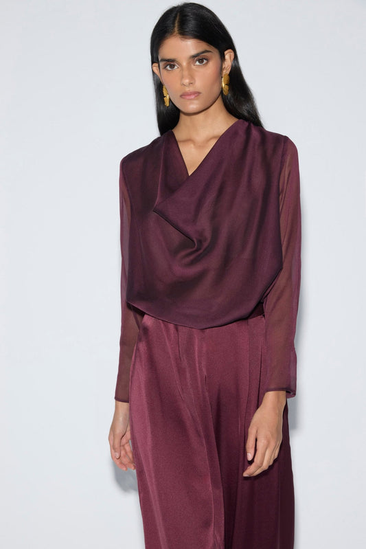 Blusa HELIANE Berenjena - BIMANI