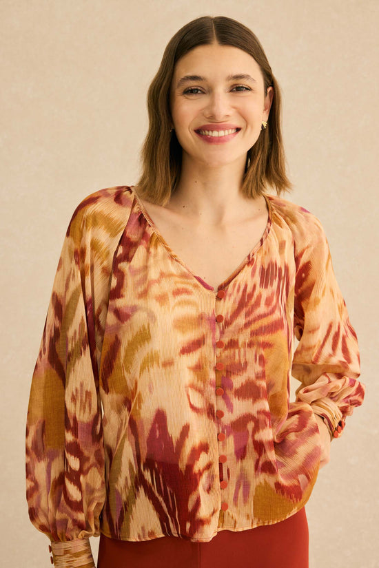 Blusa JONDAL Estampado Mostaza - BIMANI