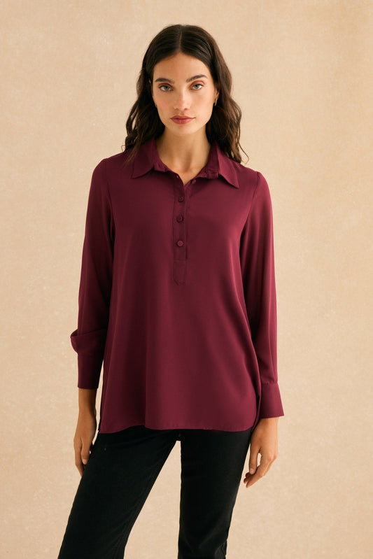 Blusa LIVERPOOL Burdeos Monastrell - BIMANI