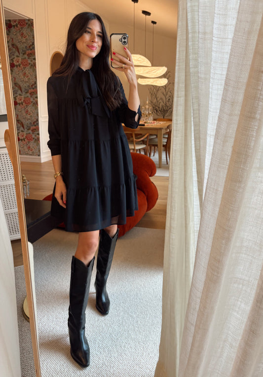 Vestido BOLTON Negro Magnético - BIMANI