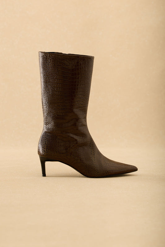 Botín LEONOR Textura Verde - BIMANI