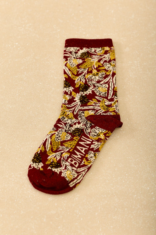 Calcetín BIMANI Estampado Burdeos - BIMANI