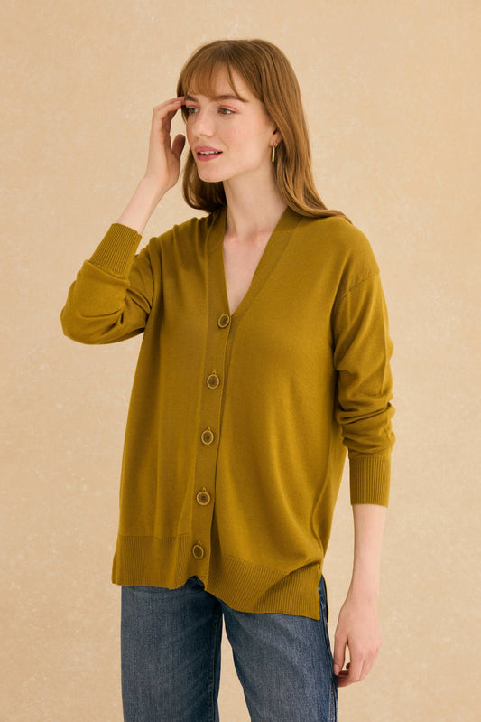 Cardigan INGRID Oliva - BIMANI