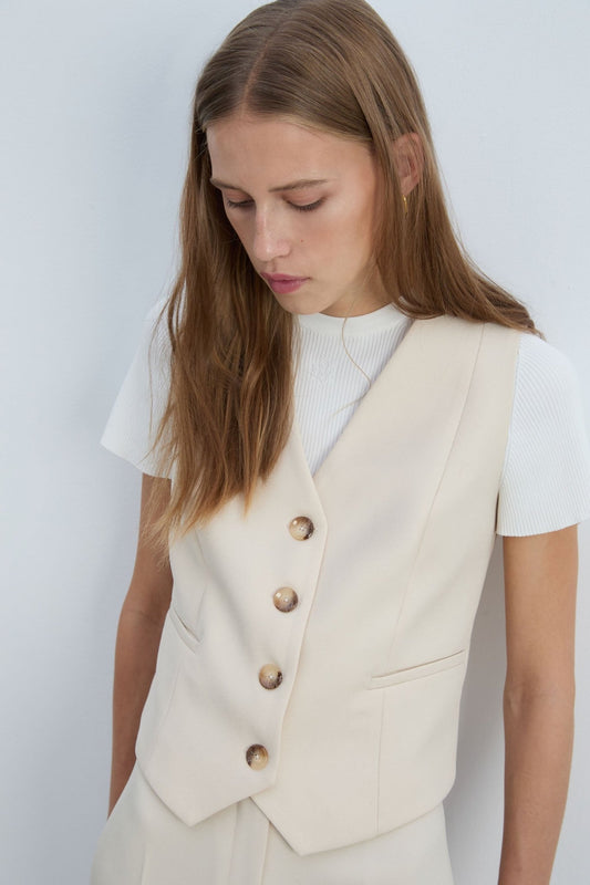 Chaleco MEDINA Beige - BIMANI