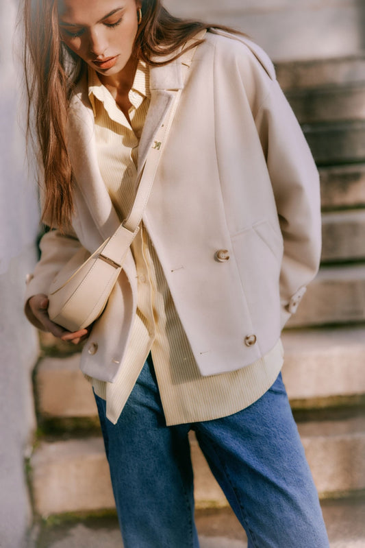 Chaqueta BASILE Beige - BIMANI