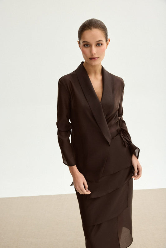 Falda MAELI Marrón Cacao - BIMANI