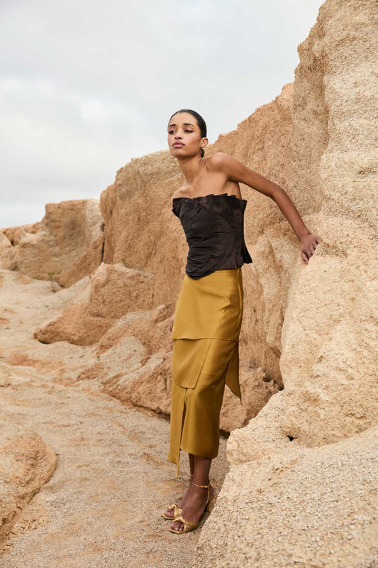 Falda MAELI Oliva Peridoto - BIMANI