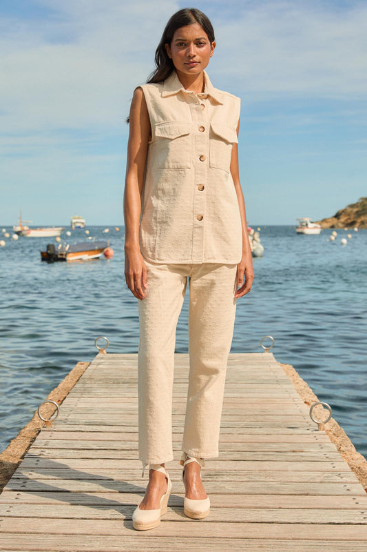 Calças BOBOLI Beige Dots