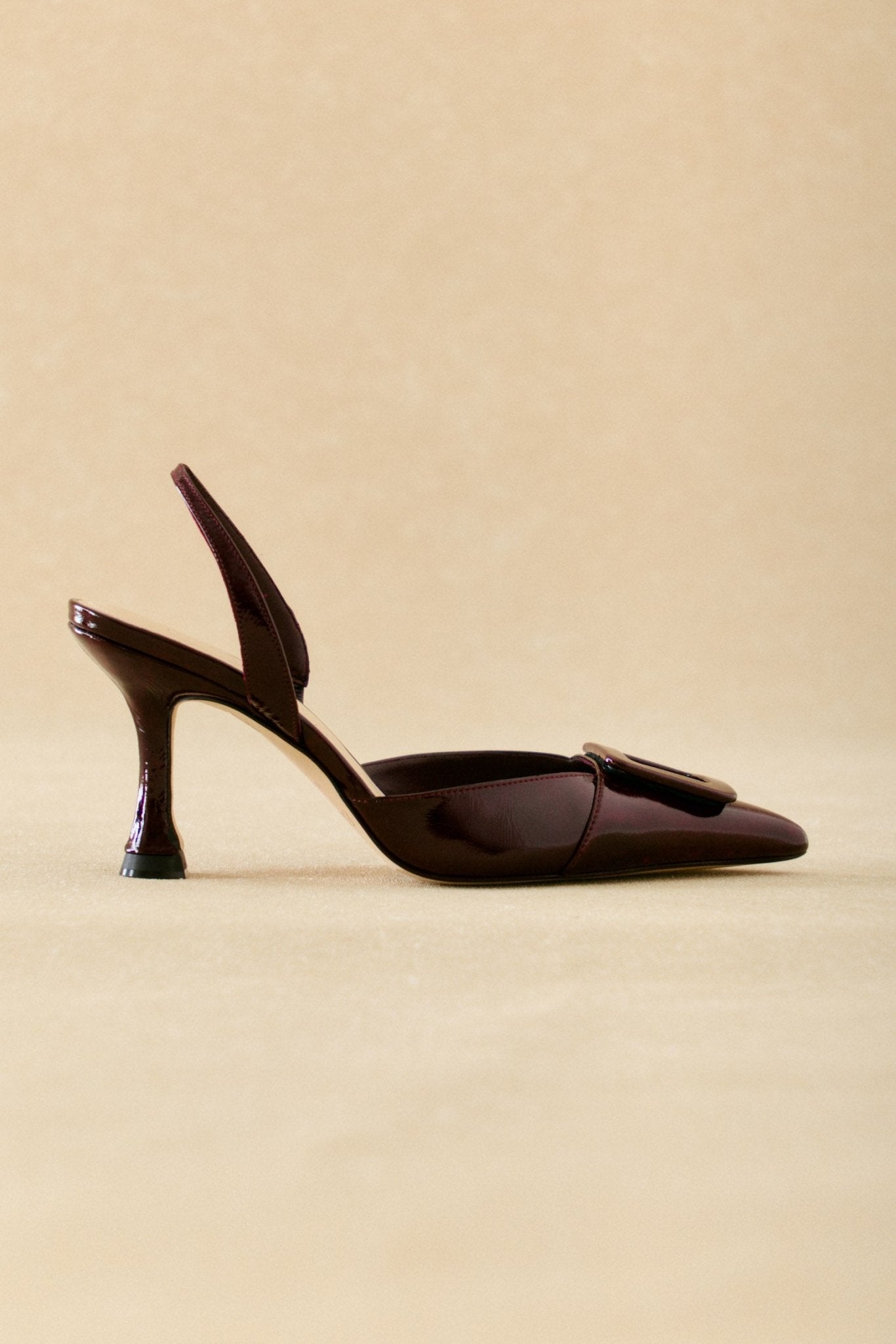 Stiletto NURIA Burdeos de piel BIMANI