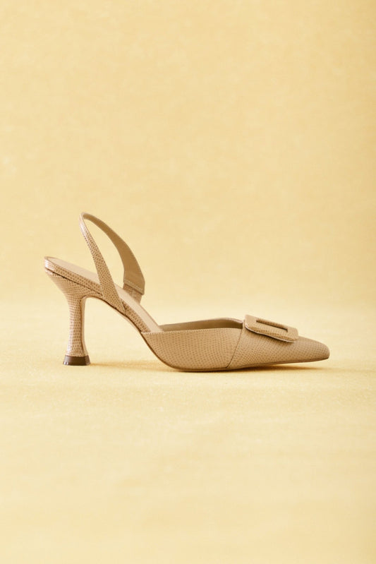 Stiletto NURIA Textura Beige - BIMANI