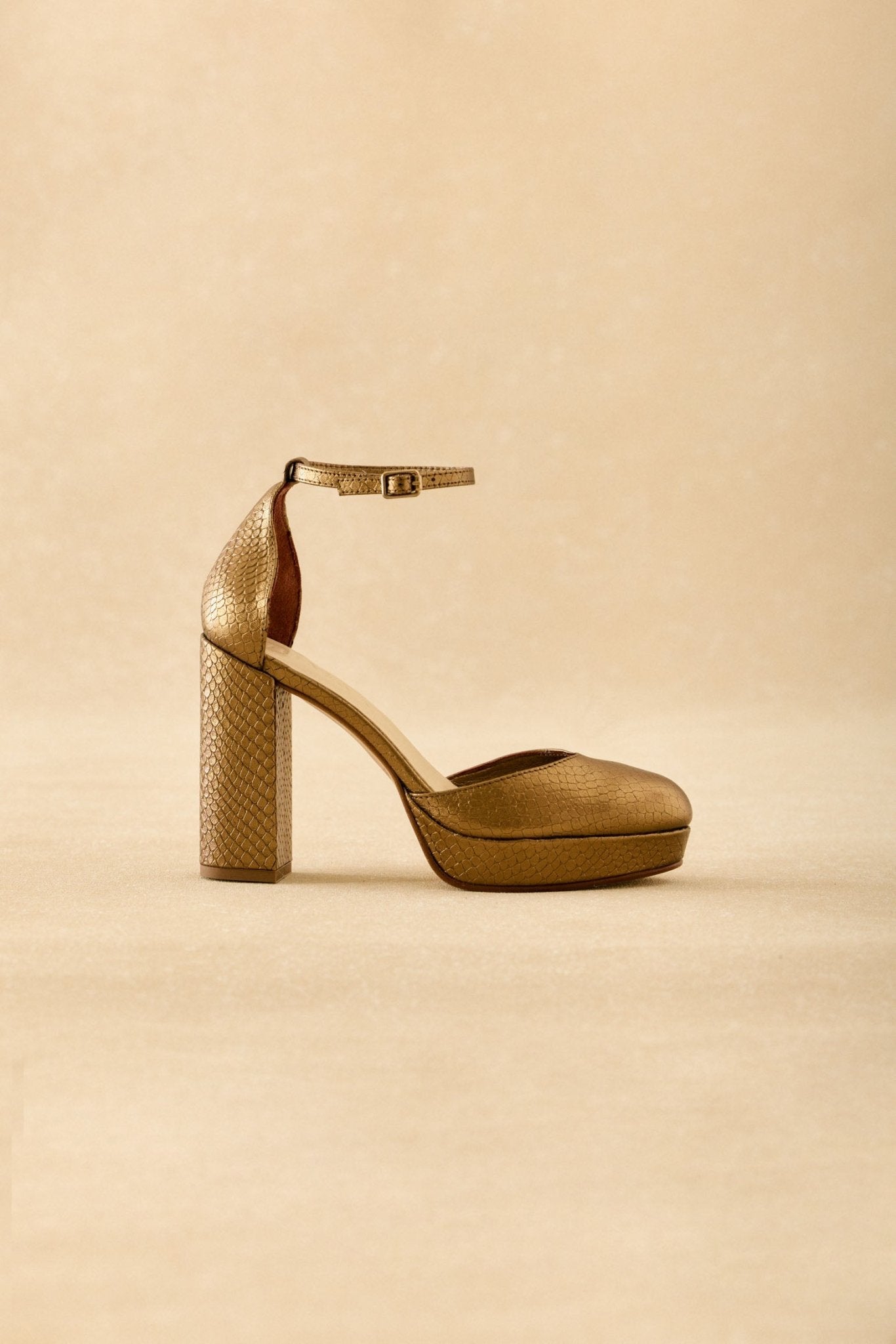 JULIETA Heel Texture Bronze BIMANI