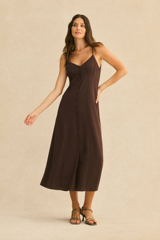 Vestido BERLÍN Marrón Cacao - BIMANI
