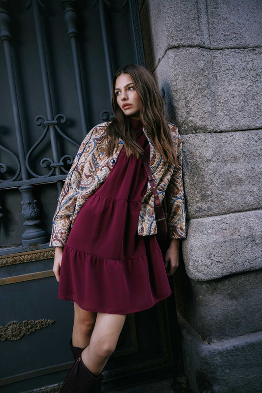 Vestido BOLTON Burdeos Monastrell - BIMANI