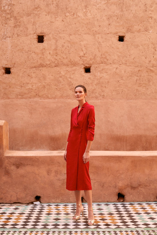 Vestido CASABLANCA Red Poppy - BIMANI