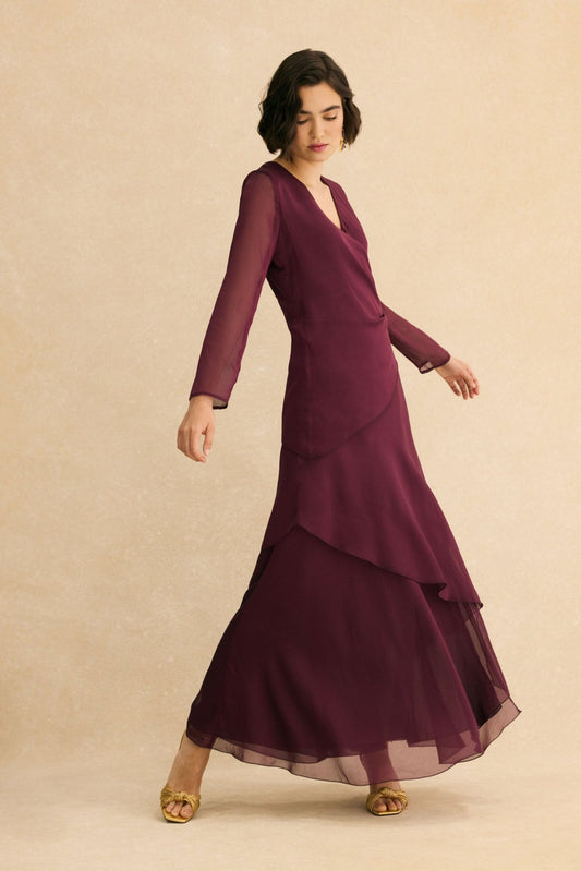 Vestido GIA Burdeos Monastrell - BIMANI