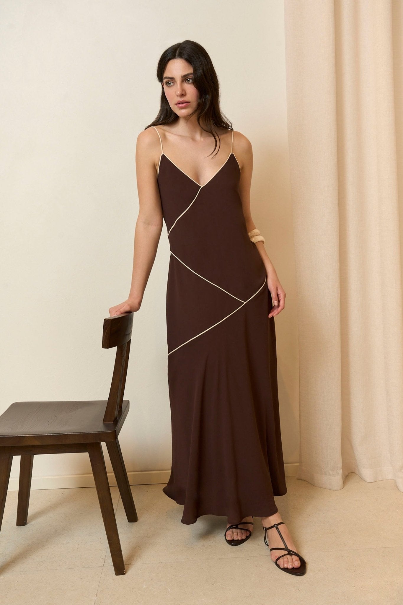美品★ thehighlights dress ワンピース more brown LARA Dress Mocca Brown | BIMANI