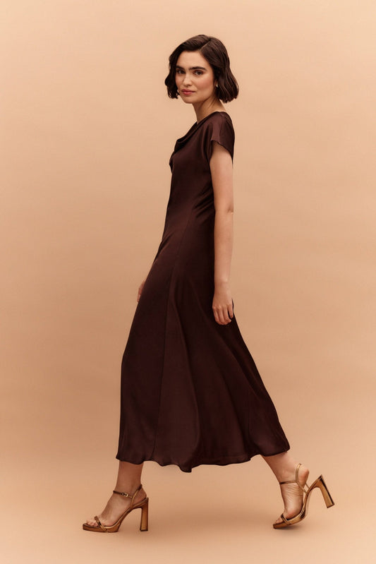 Vestido LOREN Marrón Cacao - BIMANI