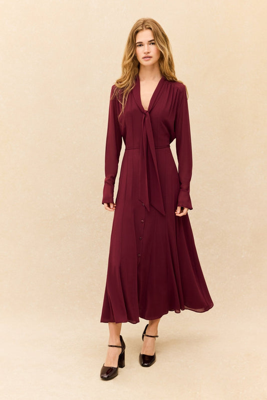 Vestido LYRA Burdeos Monastrell - BIMANI