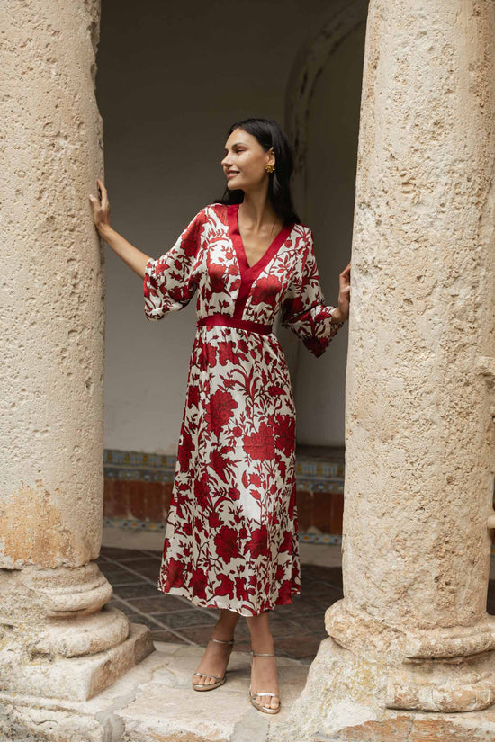 Vestido TERRENAS Print Red - BIMANI