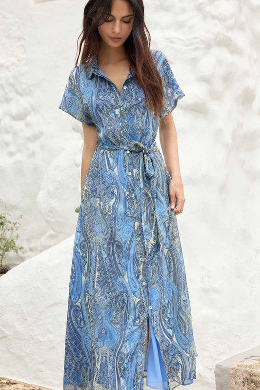 Vestido TIANA Print Blue - BIMANI