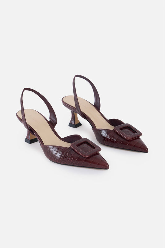 Stiletto NURIA Charol Burgundy - BIMANI