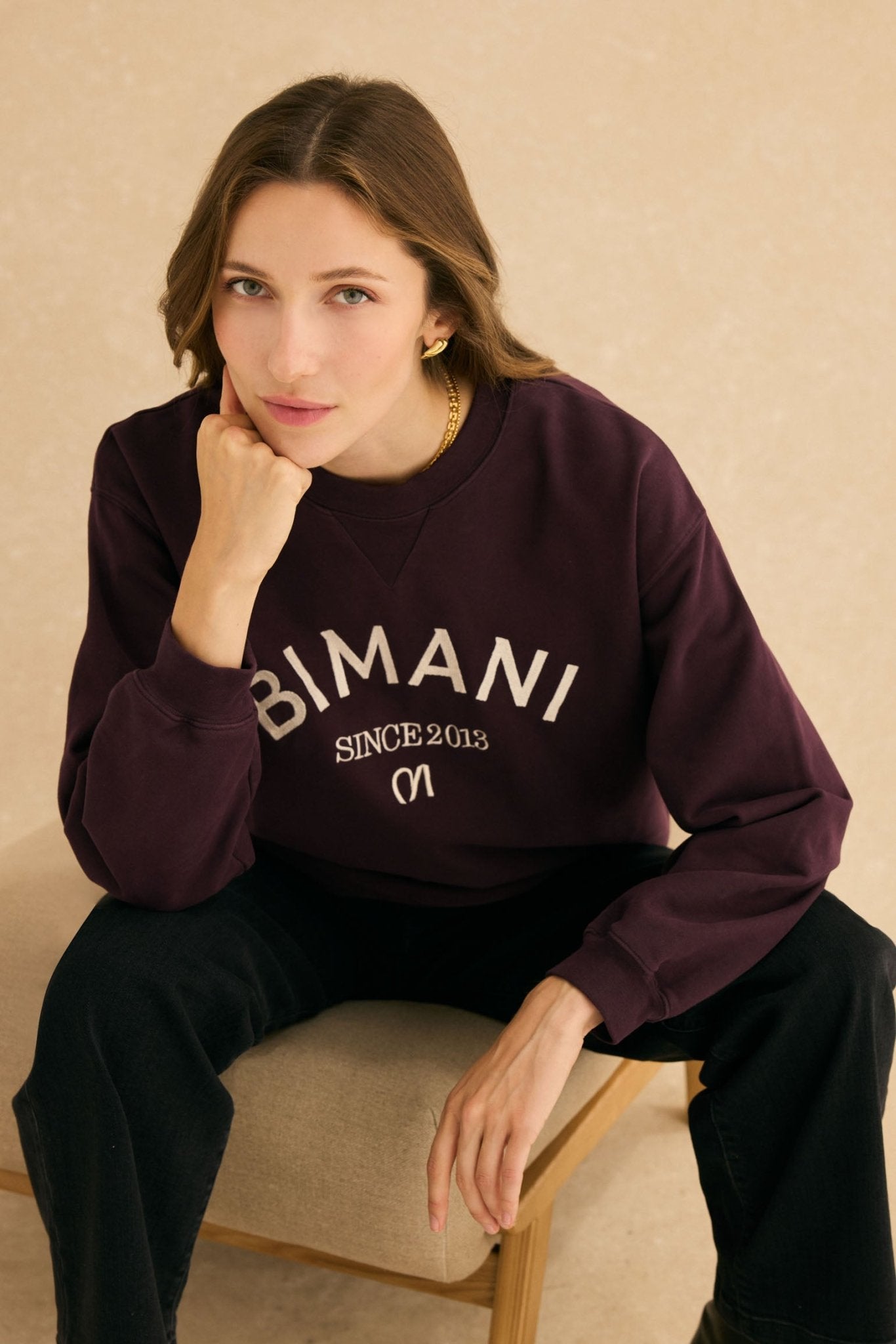 Sudadera JEANNE Burdeos - BIMANI