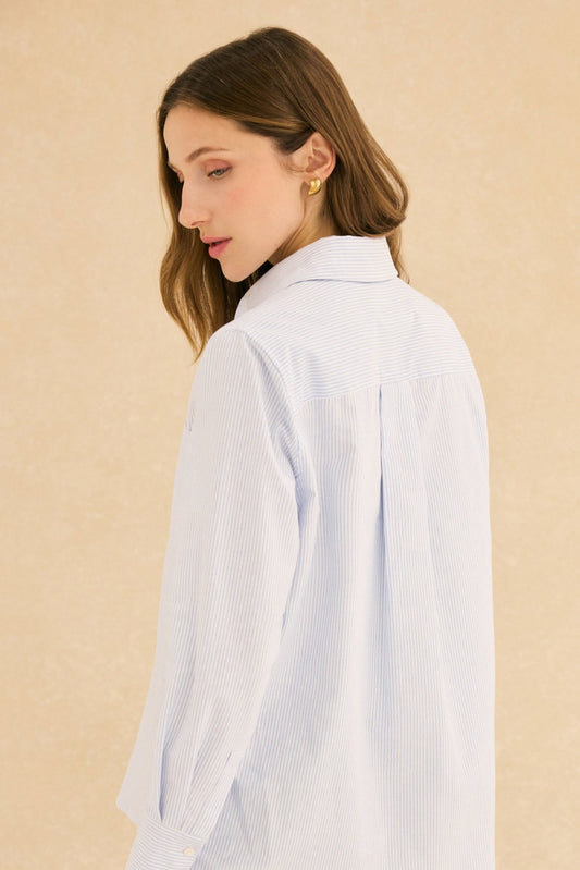 Camisa VINCI Rayas Azul - BIMANI