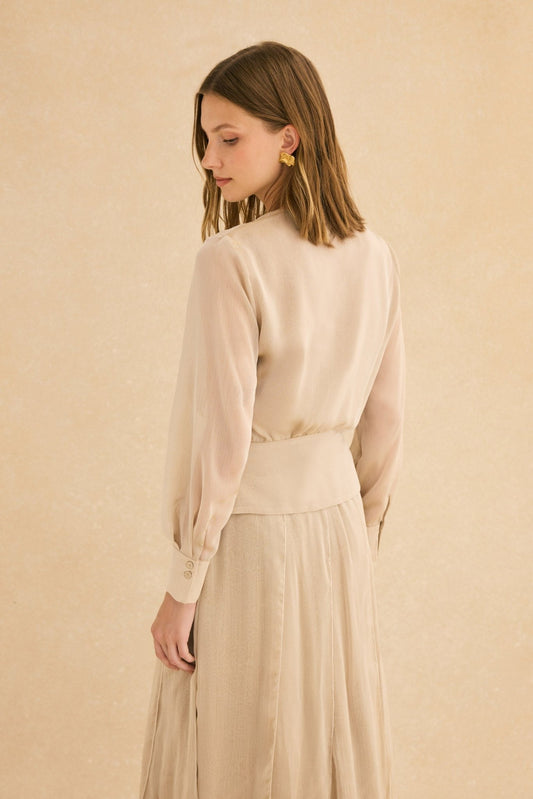 Blusa CLAIRE Champagne - BIMANI