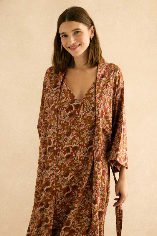 Bata AVELINE Estampado Burdeos - BIMANI