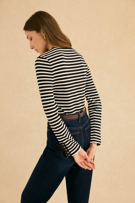 Camiseta DIANA Rayas Azul - BIMANI