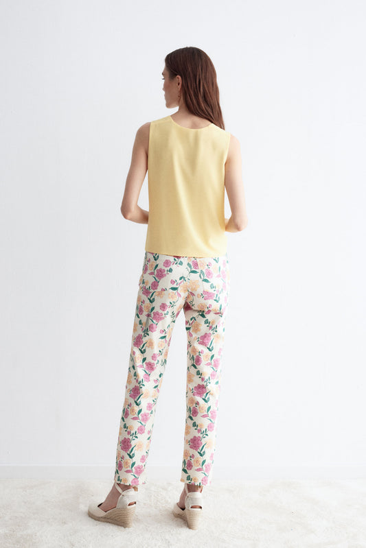 LONDON TALL Floral Print Trousers