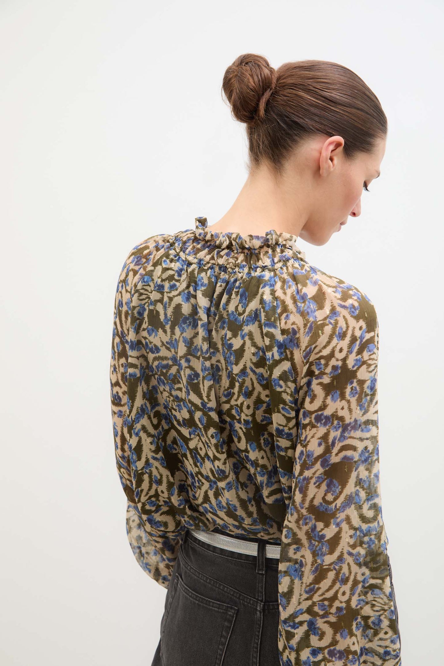 Blusa AVA Print Khaki - BIMANI