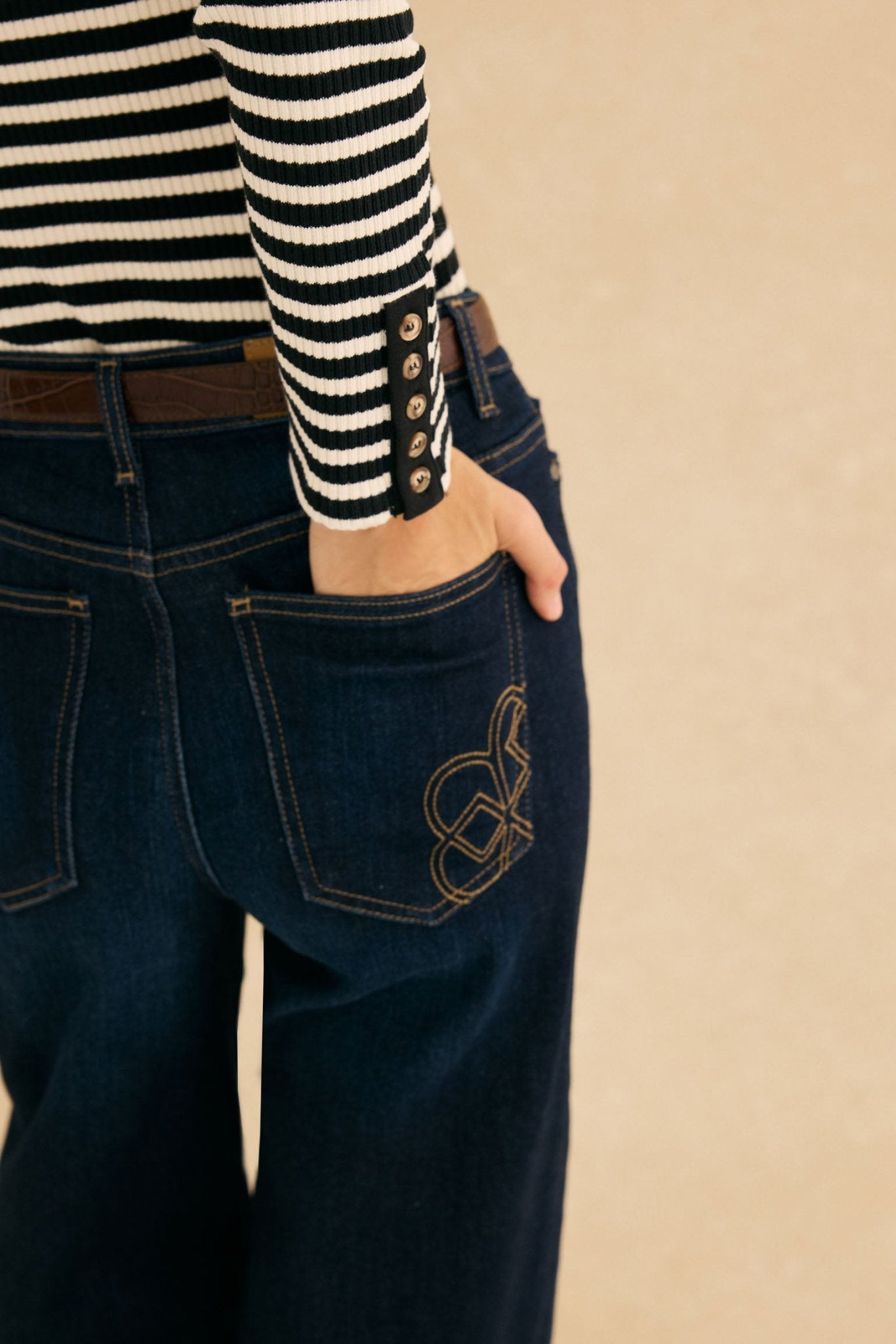 Camiseta DIANA Rayas Azul - BIMANI