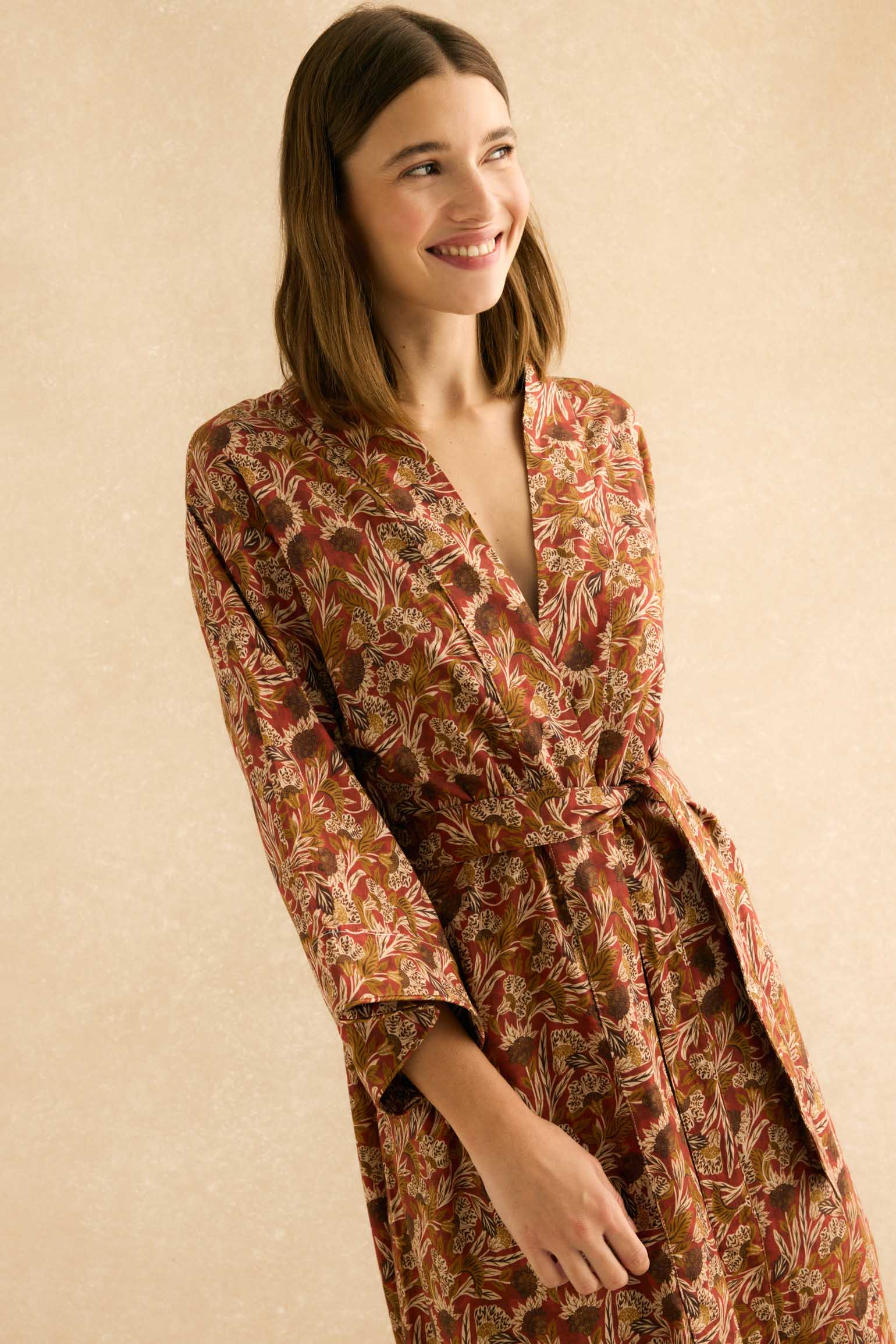 Bata AVELINE Estampado Burdeos - BIMANI