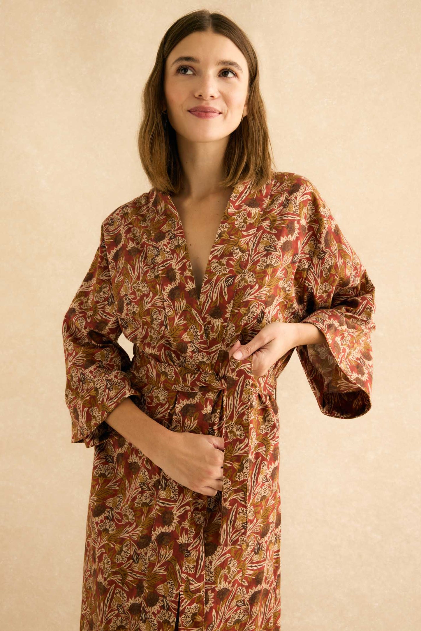 Bata AVELINE Estampado Burdeos - BIMANI