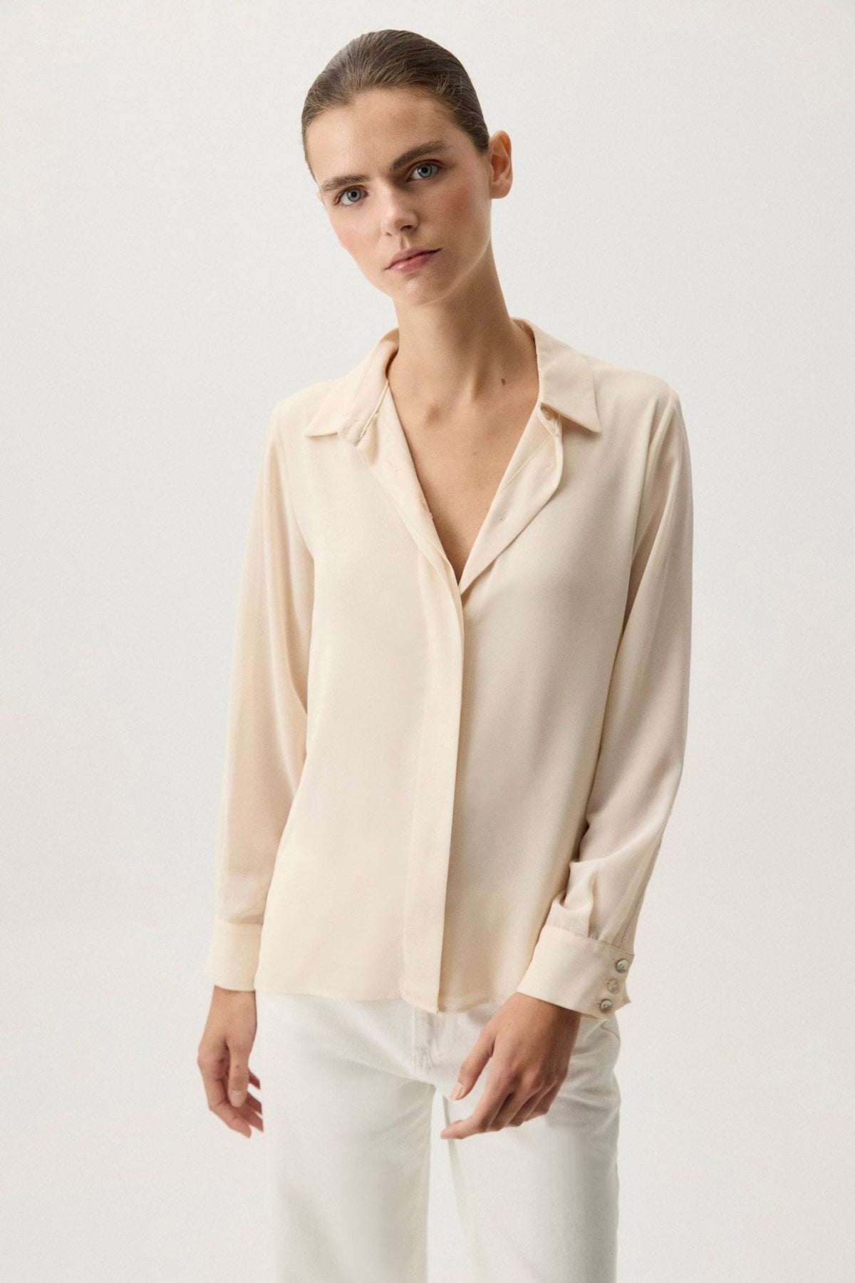Blusa ESENCIA Beige Caliza - BIMANI