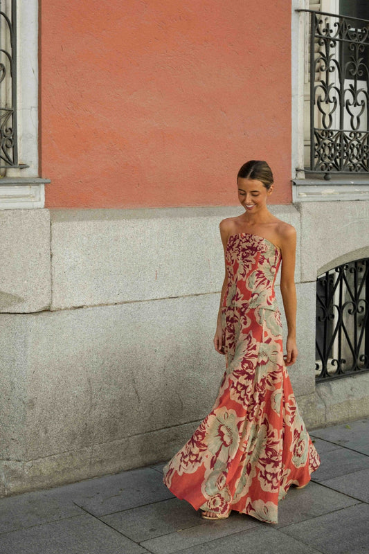 Falda IONE Estampado Melocotón