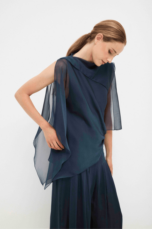 Blusa EMILIA Azul Petróleo